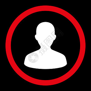 用户平面红和白颜色整形光栅图标男人数字身体字形男性成人照片性格客户经理图片