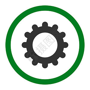 固定绿色和灰色齿状光栅图标进步工具牙齿工厂车轮工程齿轮机械旋转配置图片