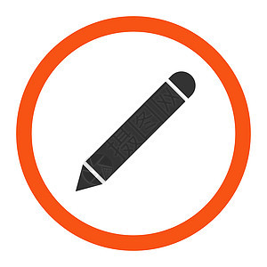 粉笔平平板橙色和灰色记事本签名字形铅笔编辑背景图片