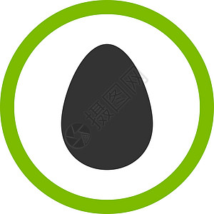 鸡蛋平板生态绿色和灰色形式食物数字字形早餐细胞图片