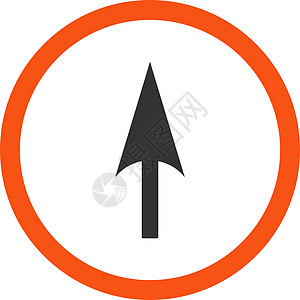 箭头轴 Y 平橙色和灰色坐标导航箭头光标指针生长穿透力图片