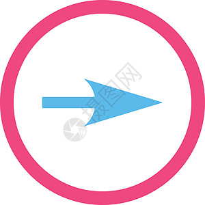 箭头轴X平平粉色和蓝色四向矢量图标导航穿透力坐标指针光标水平图片