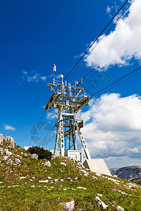 绳线电缆塔升降椅天空岩石山脉缆车索道运输铁路旅行绳索图片