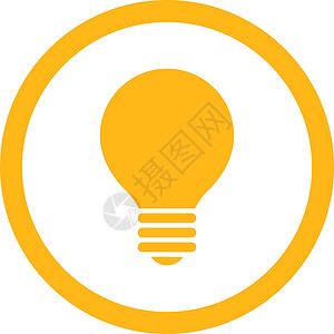 平板黄色四向矢量图标电气发明专利创新照明玻璃思维字形活力力量图片