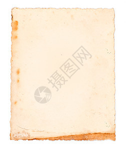 白背景上孤立的旧纸材料羊皮纸黄色白色划伤状况框架床单棕色古董图片