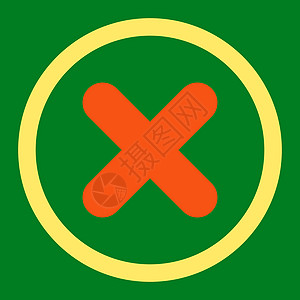 取消平板橙色和黄色颜色四向矢量图标危险橡皮绿色字形背景图片