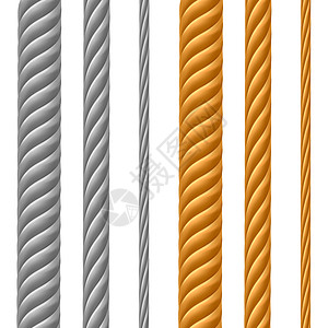 一套金属电缆戒指吊带润滑脂吸收器曲线漩涡插图螺旋编织绳索图片