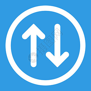 翻转平板白颜色四向矢量图标交换方法蓝色字拖指针光标倒置运动字形箭头图片