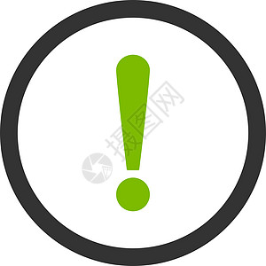 平板绿色和灰色生态标志四向矢量图标指针报警惊呼警报注意力冒险安全危险警告信号图片