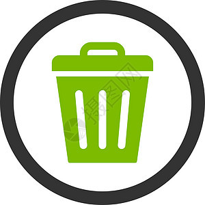 垃圾处理器可平坦生态绿色和灰色绿色环境回收站倾倒垃圾箱回收字形垃圾桶篮子图标垃圾图片