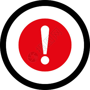 问题平板强化红色和黑颜色四向矢量图标感叹号失败警告信号安全风险攻击预防字形报警图片