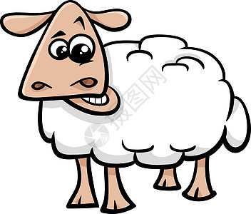 牧羊养牛动物卡通画图片