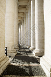 圣彼得的殖民地广场白色旅游旅行教廷艺术城市建筑建筑学柱子图片