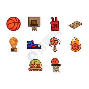 篮球图标 se篮圈场地物品标识球衣徽章冠军运动图片