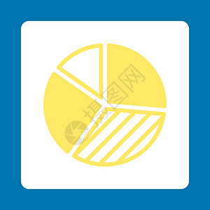 Pie pie 图表图标背景蓝色白色销售量数据统计蛋糕字形信息黄色图片