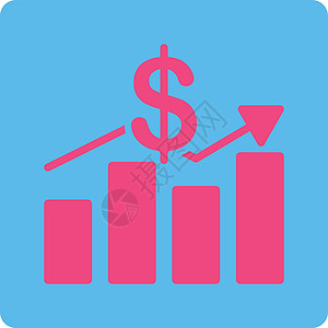 销售图标监控数据粉色生长报告商业蓝色货币价格信息图片