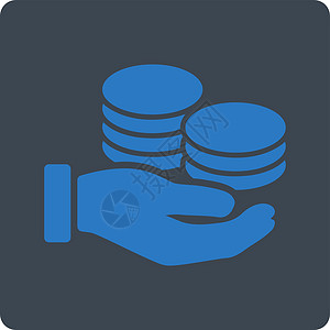 薪金图标棕榈银行业硬币现金商业收益经济财富银行薪水图片