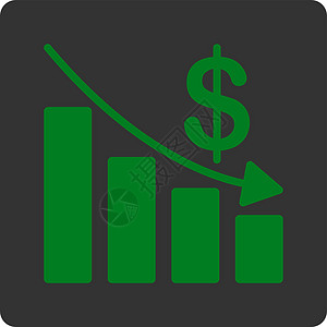 中断图标统计字形金融经济沮丧销售量图表财富信息数据图片