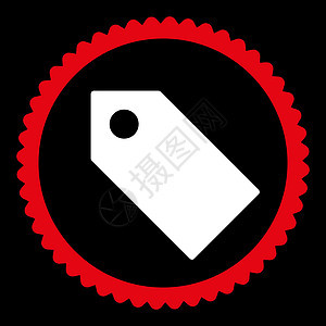 标贴平红和白彩红色标签圆邮票图标指标依恋密码徽章背景操作榜样字形物品卡片背景图片