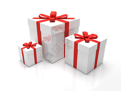 礼品盒纪念日包装丝带惊喜红色圣诞礼物礼物白色礼物盒盒子图片