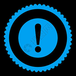 问题平淡蓝色圆环邮票图标注意力危险安全帮助报警冒险警报风险失败警告图片
