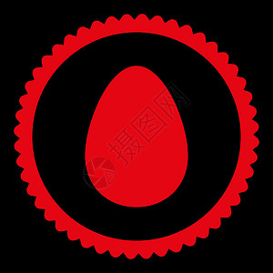 鸡蛋平红彩圆邮票图标字形海豹早餐证书数字食物细胞形式橡皮背景图片