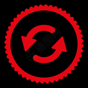 刷新 Ccw 平淡红彩圆印章图标字形交易同步交换海豹逆时针橡皮导航黑色下载图片