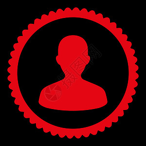 用户平面红彩圆邮票图标数字橡皮海豹反射丈夫经理成员顾客客户身体图片