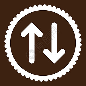 翻转平板白彩圆邮票图标字形指针倒置海豹证书运动变体背景光标棕色图片