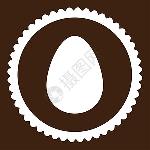 鸡蛋平白白彩圆邮票图标食物细胞橡皮背景早餐数字形式白色棕色证书背景图片