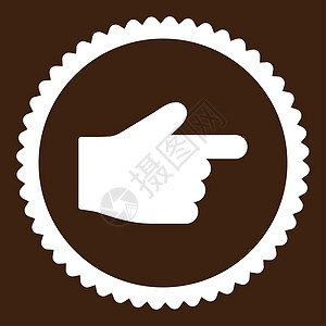 平偶点白彩圆邮票图标作品手指指针背景棕色光标海豹橡皮证书棕榈背景图片