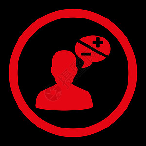 参数平面红颜色整圆 glyph 图标化身论坛红色背景争议黑色演讲男性标签会议图片