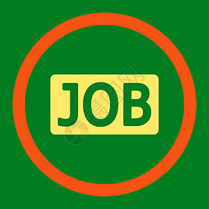 工作平平橙色和黄色四面形图形图标贴纸邀请函标签物品绿色徽章服务学期失业优惠券图片