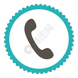 电话平面灰色和青青色邮票电讯戒指电话号码海豹扬声器讲话证书热线青色图片