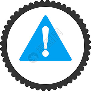 警告蓝色和灰色平面示警注意力警报字母字形预防攻击暗示指针服务台冒险图片