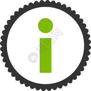 信息平板生态绿色和灰色环形邮票图标橡皮暗示服务台海豹字形帮助字母问题证书问号图片