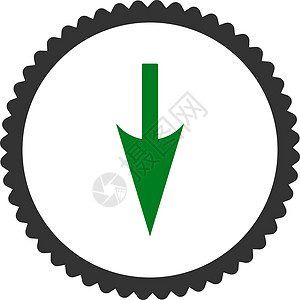 绿色和灰色平面绿箭头粉碎橡皮穿透力箭头轴邮票血统字形证书运动失败光标图片
