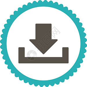 下下载平平灰色和青青色环图示图标橡皮店铺磁盘箭头保管箱邮票贮存收件箱证书海豹图片