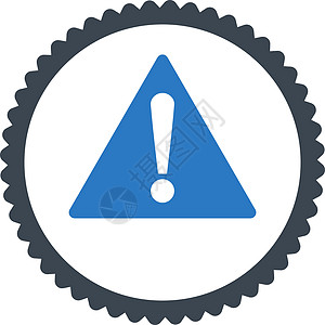 示警平平滑蓝色彩色环形邮票图标字形界面暗示报警字母证书攻击警报失败冒险图片