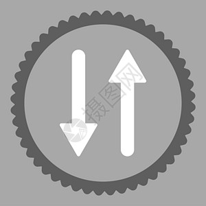 垂直平平面暗灰色和白颜色的印章圆形图标箭头橡皮光标运动白色同步镜子银色证书方法图片