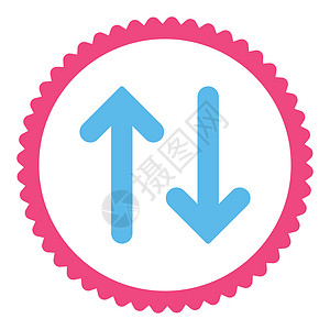平平粉粉和蓝色翻转圆形邮票图标海豹方法指针镜子运动变体证书同步导航光标图片