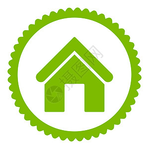 家居平板绿色绿色绿色环圆邮票图标图片