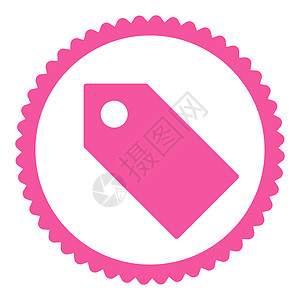 粉红色平面标记圆邮票图标图片