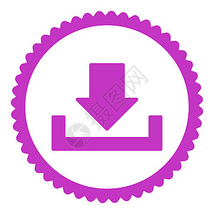 下载平版紫紫色彩色环形邮票图标图片