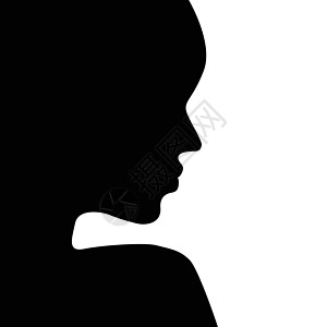 光环女孩男人女性男性黑色插图头发白色社会匿名图片