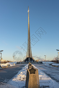 莫斯科VDNKH著名纪念碑旅行腹部艺术天空过冬地标标识中心友谊国家图片