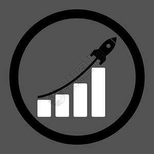 启动销售平面黑白双色平摊开售预报发射飞船战略背景成功项目收益灰色图表图片