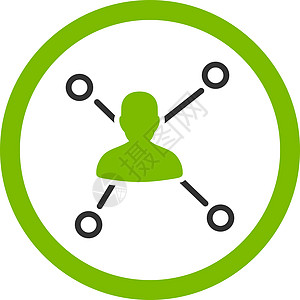 关系平板生态绿色和灰色双向矢量图标链接报告公司信息网络媒体圆形社区互联网社会图片