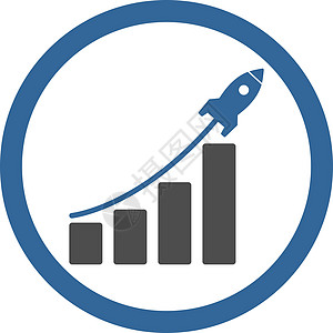 启动首端销售平板钴和灰色 四向矢量图标收益数据利润飞船技术项目统计薪水战略投资图片