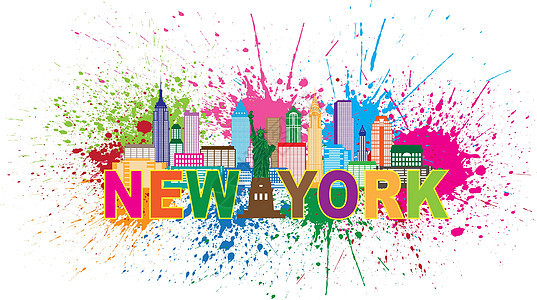 纽约市天线涂料喷洒图示图片